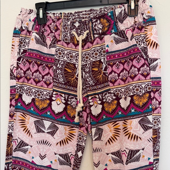 Roxy Bohemian Patterned Drawstring Pants - Picture 2 of 12